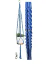 Spiral Long Plant Hanger with Silver Beads