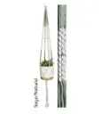 Two Tone Spiral Plant Hanger with Silver Beads