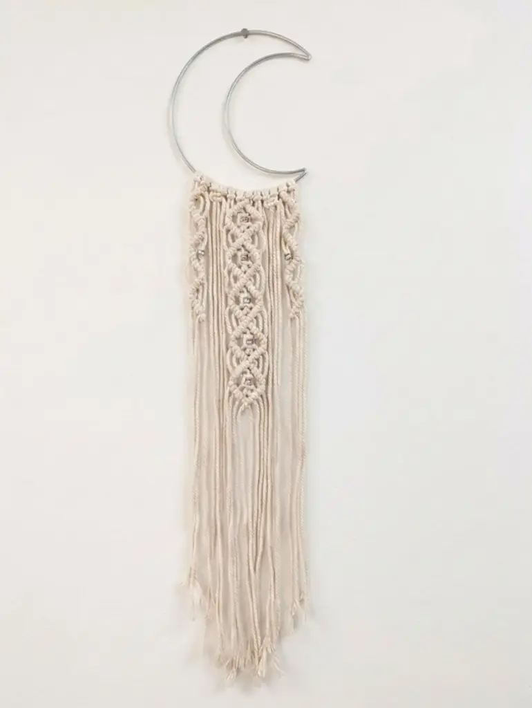 Silver Beaded Moon Wall Hanging Collection