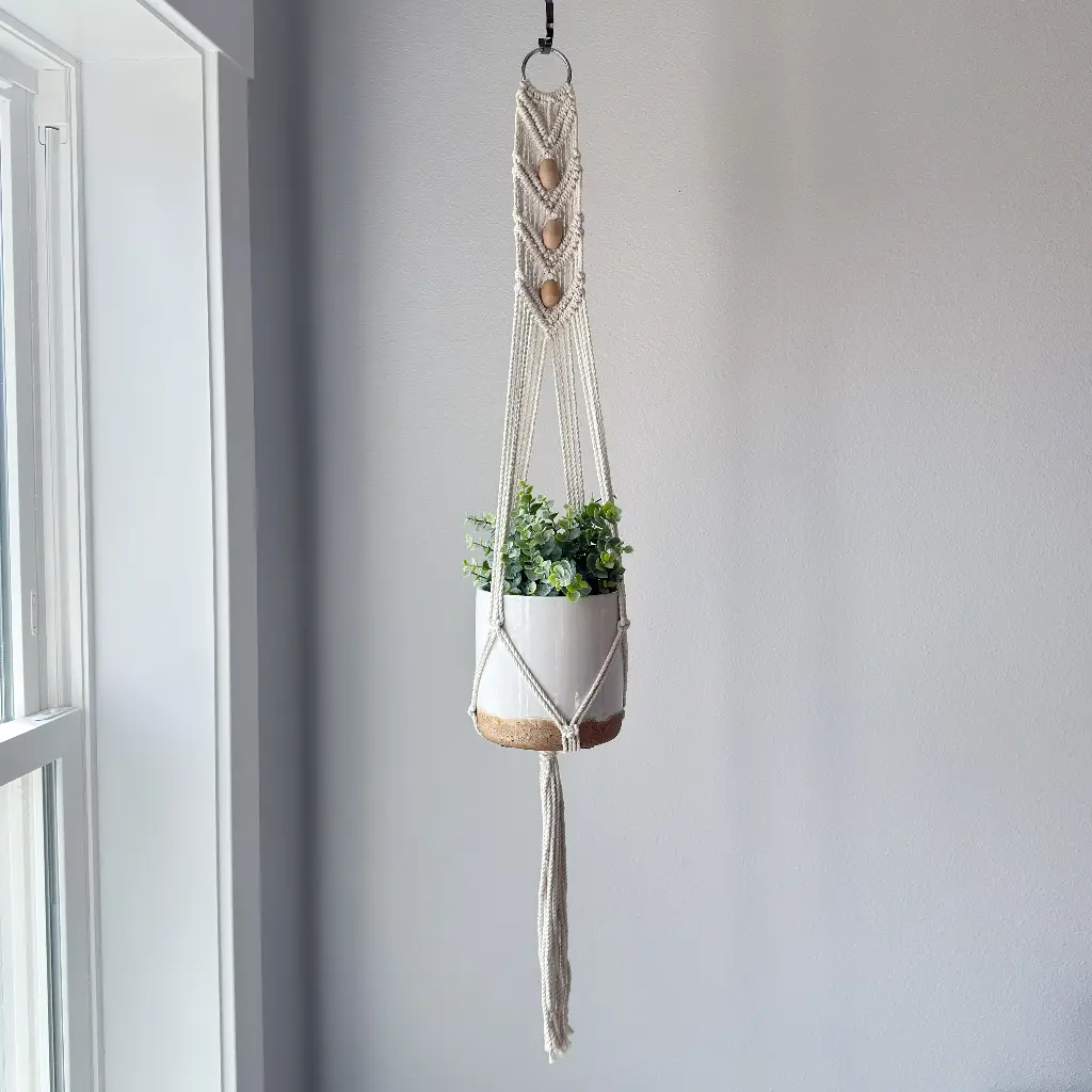 Arrow Pattern Macramé Plant Hanger