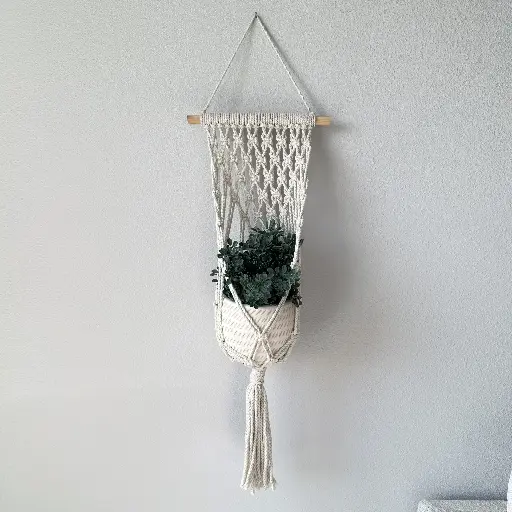 [R-PH-052-NAT-25] Hammock Plant Hanger Macramé