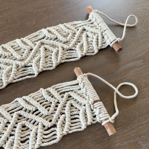 [R-WV-025-NAT-30] Vine Panel Macramé Wall Hanging