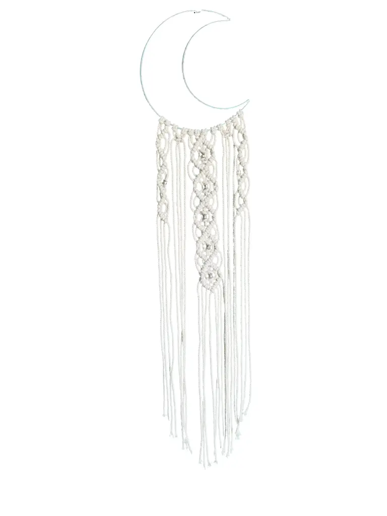 Silver Beaded Moon Wall Hanging Collection