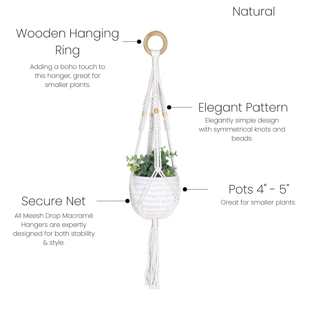 Textured Short Macramé Plant Hanger